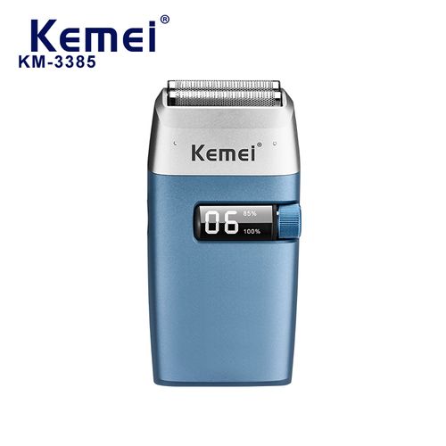 Usb Charging Rechargeable LCD Beard Trimmer Kemei km-3385 Mens Shavers Shaving Machine Electric Razor For Men