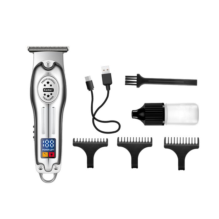 USB Charging Clipper Hair Nose Trimmer Kemei km-678 Top Quality LCD Digital Display Hair Cut Machine