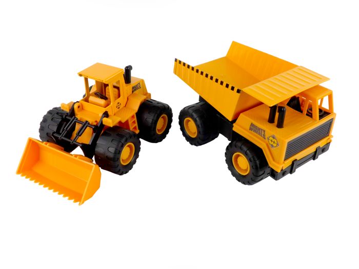 Mighty Wheels® 7” Construction Truck assortment - Dump Truck, Front Loader, Roller, Fork Lift