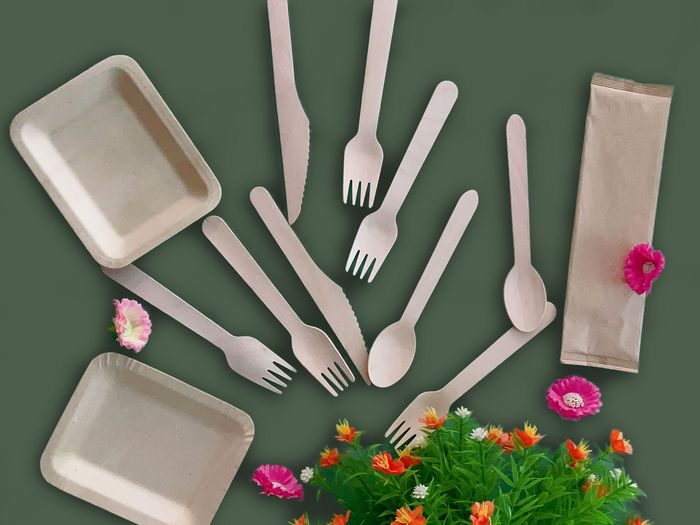 Compostable wooden cutlery