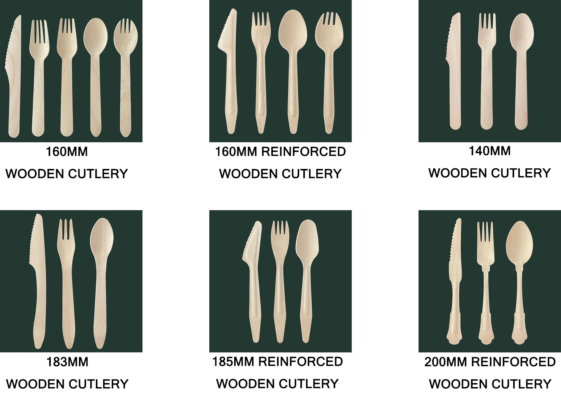 Compostable wooden cutlery