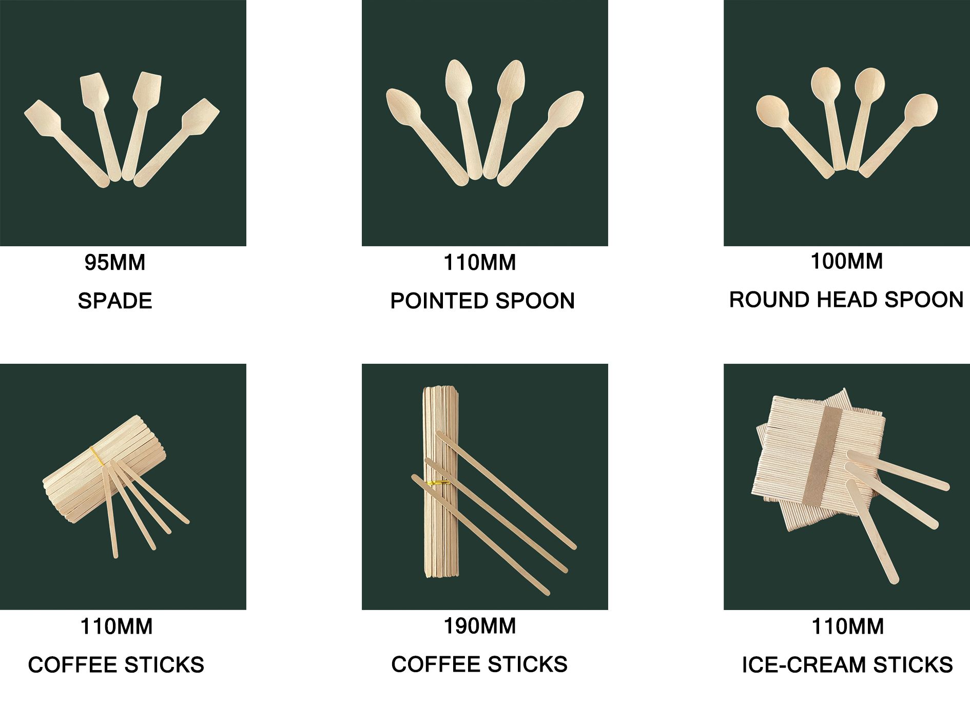 Biodegradable wooden cutlery