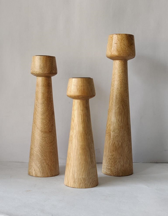 Wooden Candle Stand Set of 3