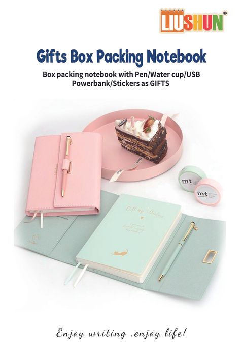 Gifts box packing notebook with pen
