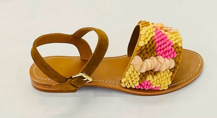 Ladies sandals with bead work
