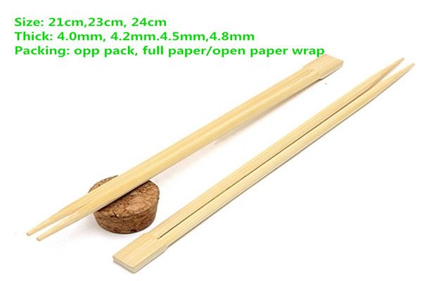 Hot Sell Disposable Bamboo Chopsticks in individual paper bamboo wooden chopsticks Chinese chopsticks custom logo sushi