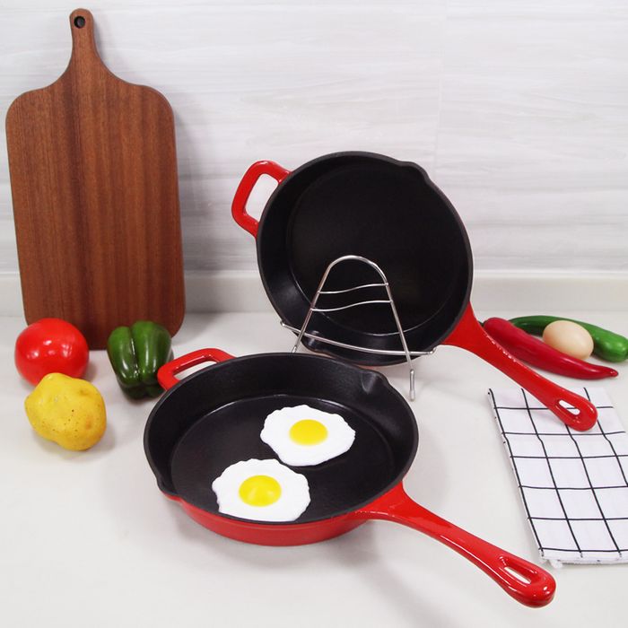 enamel cast iron frypan/skillet