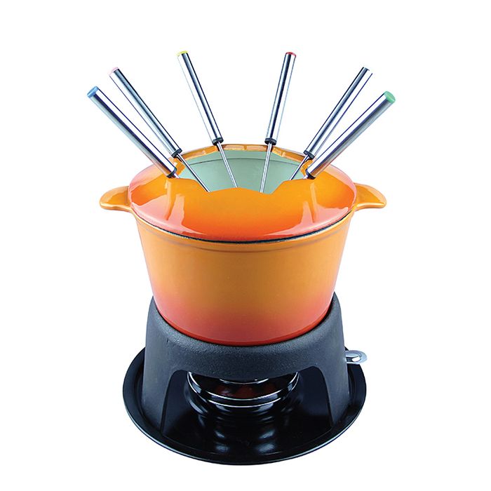cast iron fondue set