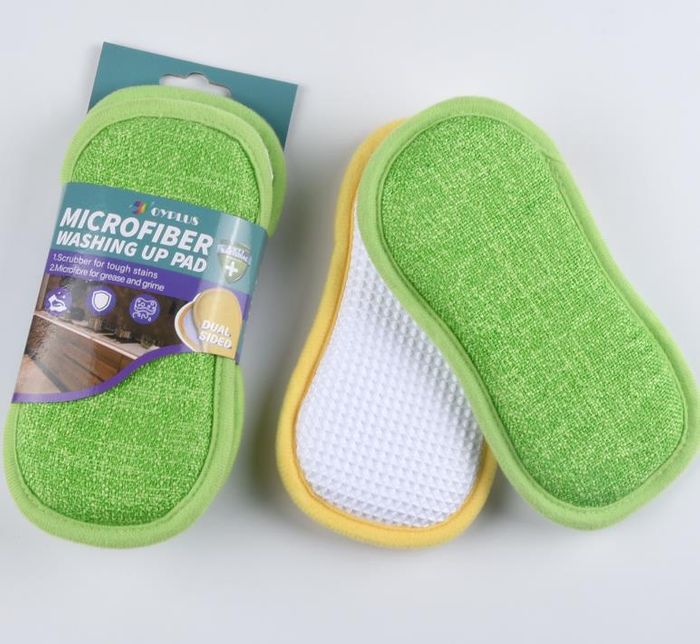 Microfibre washing up pads