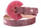 Manufacturers Fashion New Big Resin Sector Buckle Velvet Faux Leather Belt For Women Designer Colourful PU Leather Belts Girls