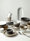 Jarwah Dinnerware Plates Round Bulk Ceramic Plate Porcelain Serving Dishes Catering Black Matte Speckled Cheap Ceramic Plate Dish Pasta Bowl Soy Sauce Dish Coffee Mug Cup