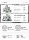 Jarwah 16 18 Pcs Ceramic Plates Sets Dinnerware Irregular Dish Bowl Coffee Mug Matte Black Dotted Ceramic Dinner Set Porcelain