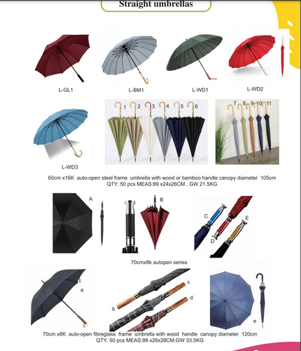 long pole golf umbrella wood shaft umbrella stick  walking umbrella