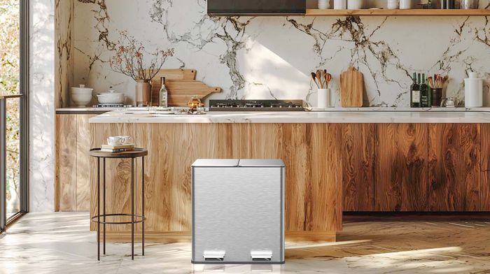 Soft close rectangular foot pedal bin 15L/ 30L