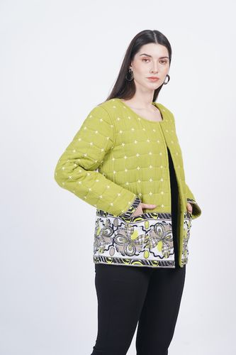 Green Cotton quilted Jacket