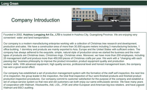 HUIZHOU LONGGREEN ARTS & CRAFTS CO.,LTD