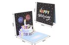 Happy birthday firework music and led light pop up greeting card