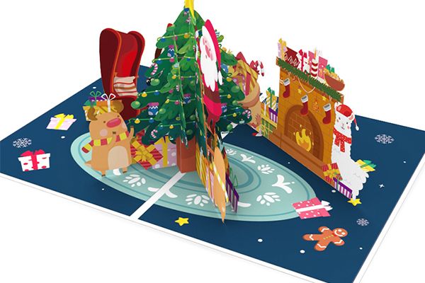 3D Christmas pop up greeting card