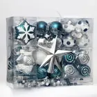Hot Sale Ornaments Baubles Christmas Decoration Boxed Colorful Design Hanging Ball 6cm Gift Mixed Set new years balls