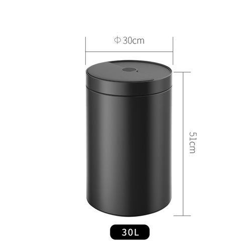 30L Black Household Intelligent Touch Rotary Opening Smart Bin