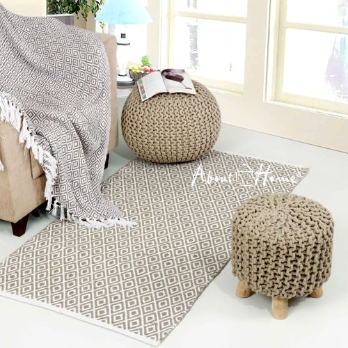 COTTON THROWS, rugs & foot stools