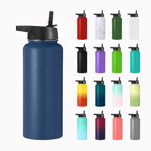 Water bottle 12oz 16oz 18oz 22oz 32oz custom wide mouth large double wall vacuum insulated hot flask stainless steel tumbler sport water bottle