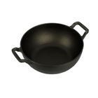 Machined insdie shiny glossy golden pre-seasoned oil skillet