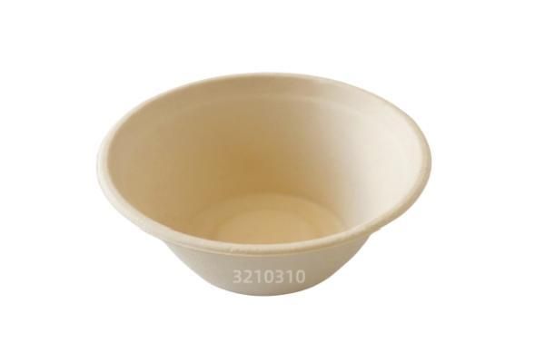 Biodegradable disposable bamboo pulp salad bowl with lid