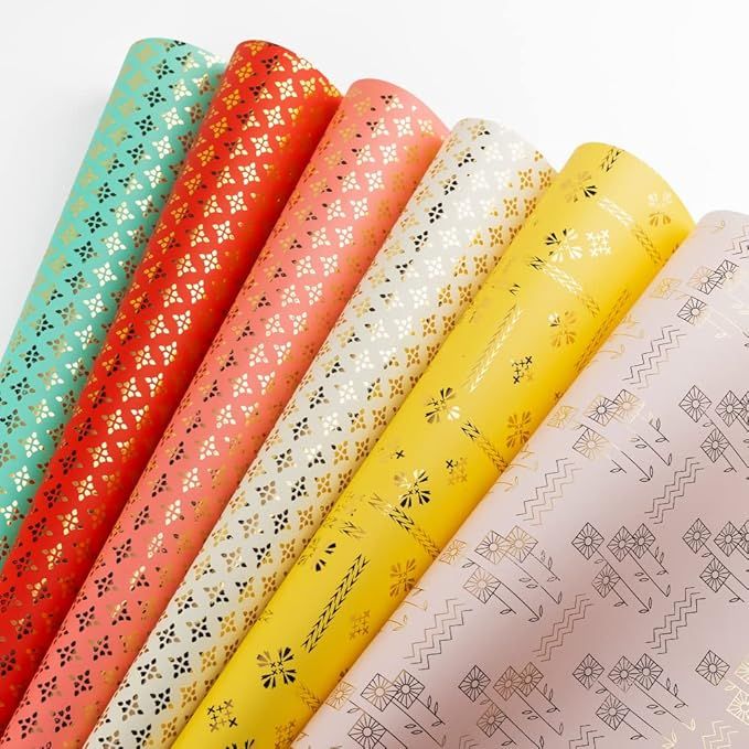 Exquisite Pastel And Gold Series Paper Wraps