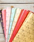 Exquisite Pastel And Gold Series Paper Wraps