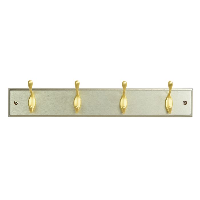 4 gold hooks metal film coated coat hook