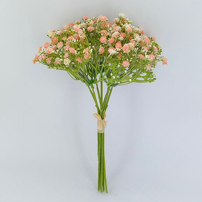 Wholesale artificial flower gypsophila bouquet, white babys breath flower bundle, fake flower arrangement, wedding supplies