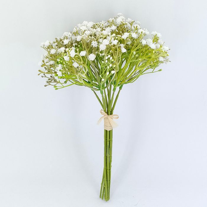 Wholesale artificial flower gypsophila bouquet, white babys breath flower bundle, fake flower arrangement, wedding supplies