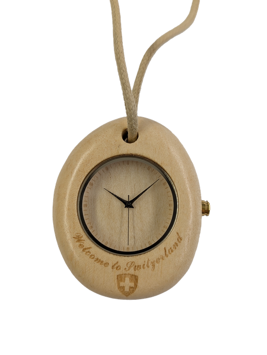 Wood Craft Pendant Watch