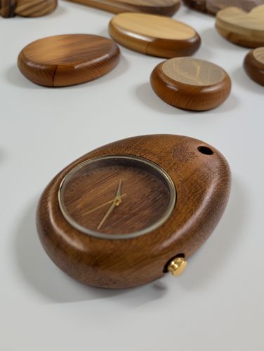 Wood Craft Pendant Watch