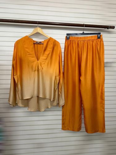 100% Orange Natural Fabric Dress