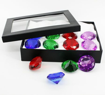 GLASS DIAMOND COLOURED DROPSTONE FESTIVAL DECORATION GIFTS