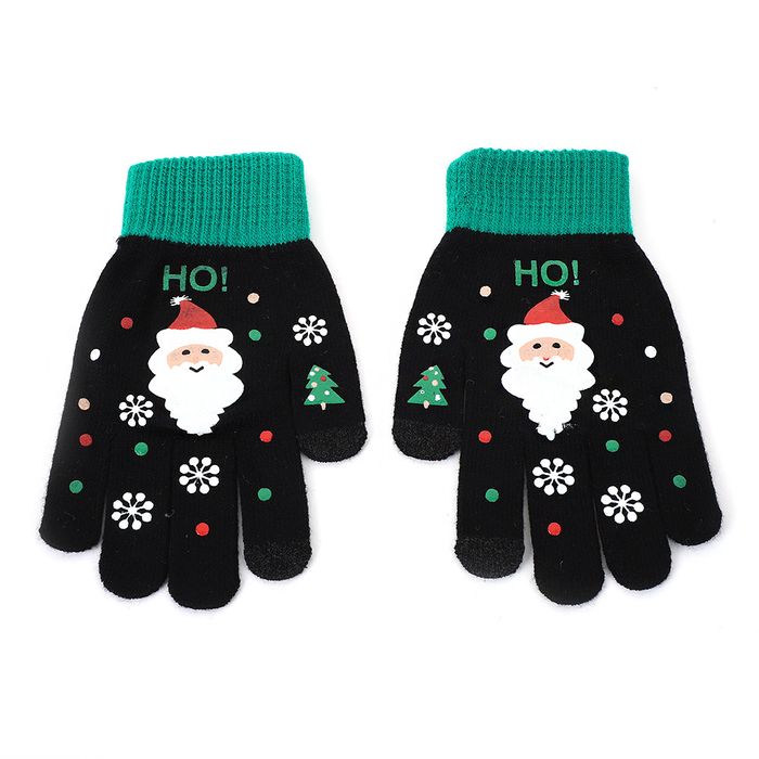 PRINCESS RUBBER DECAL PRINTED KNITTED NOVELTY GLOVES TEXTILE