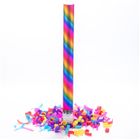 rainbow colorful paper confetti cannon