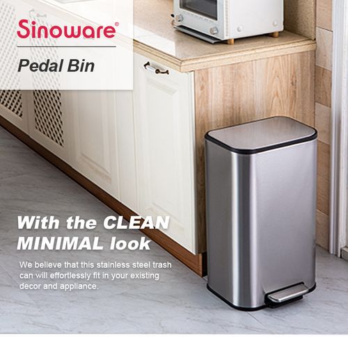 1.3 gallon 5L stainless steel bathroom trash can