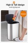 Silent close pedal dustbin stainless steel wastebasket 5L small trash can with lid for bathroom