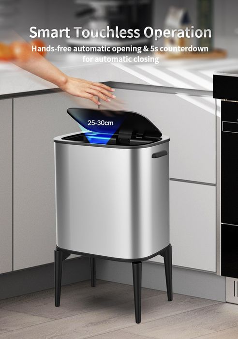 18L sensor recycle bin with legs