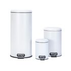 round metal dustbin stainless steel pedal trash bin