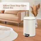 round metal dustbin stainless steel pedal trash bin