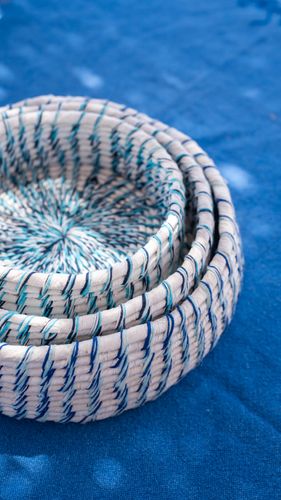 Weaved Baskets from up-cycled plastic bags