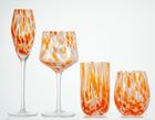 colored dots wine glass