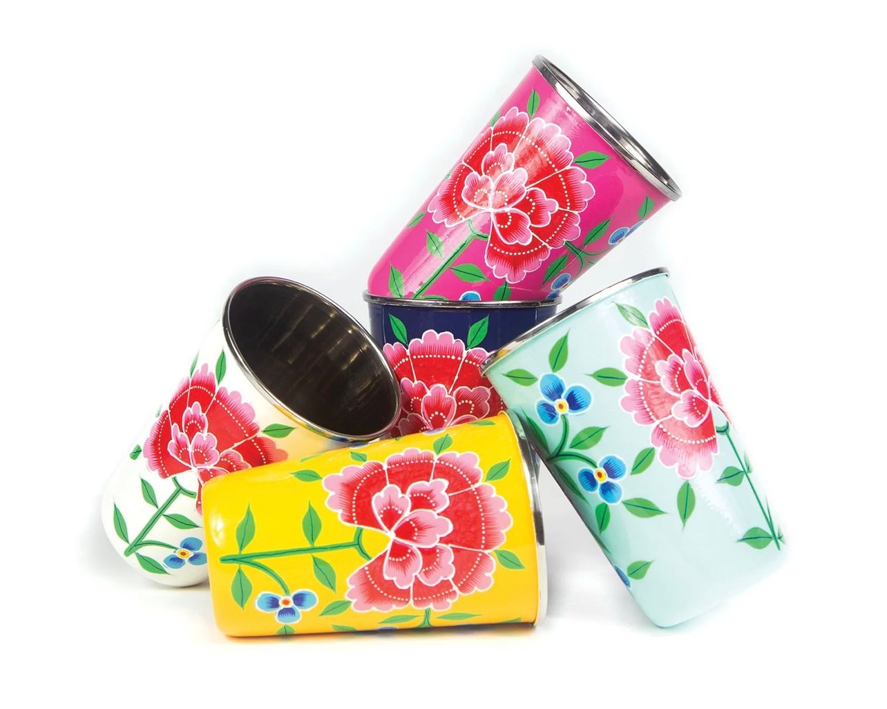 Hand painted enamelware