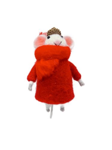Christmas Mouse with red scarf