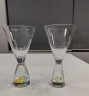 Wine glass with christmas decoration