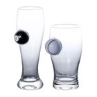 Beer glass with ball decoration